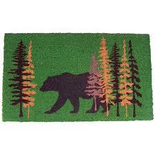 They make great gift ideas too. Green And Black Bear In The Woods Cabin Themed Home Decor Coir Front Door Mat 30 Inches Walmart Canada