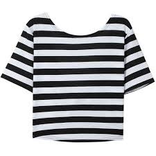 Black And White Striped Tee Choies Black And White Stripe Cross Open Back T Shirt Black And White T Shirts Black Striped Shirt White Striped Tee