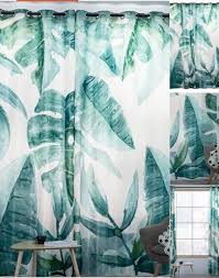 Green Palm Tree Plants Banana Leaf Curtains Tropical Printed Drapes Leaf Curtains Tropical Curtains Tropical Bedrooms