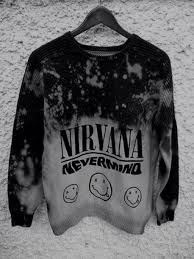 Sweater Nirvana Swetshirt Black And White Band Merch Kurt Cobain Nevermind Band T Shirt Band Fashion Clothes Grunge Outfits