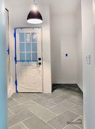 These are slate in the perfect size. Blue Mountauk Slate Tile Install Remodelando La Casa