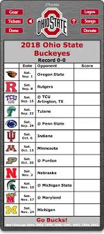 Ohio State Buckeyes Football Schedule Widget Ohio State Buckeyes Football Buckeye Football Schedule Buckeyes Football