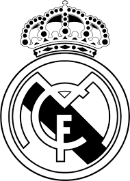 Board with uefa champions league logo on the ground. Real Madrid Logo Png Black And White
