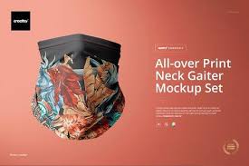 All Over Print Neck Gaiter Mockup In 2020 Neck Gaiter Gaiters Photoshop Design