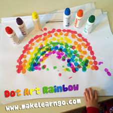 Dot Art Rainbow Polka Dot Art Dots Art Drawing For Kids