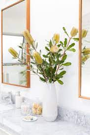 Bathroom Flower Arrangements 5 Long Lasting Looks Crate And Barrel Bathroom Flowers Grey Wall Decor Bathroom Counter Decor