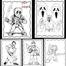 Desenhos de Slashers de filmes de terror de Halloween para colorir - Etsy  Portugal