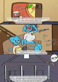 Rule 34 - 1boy 1girls Anthro Anthro Only Big Breasts Blue Fur Breasts  Cartoon Network Chewing Dezmine21 Female Gumball Watterson Laugh Laughing  Mother Mother And Son Nicole Watterson Peppino Spaghetti Pizza Tower