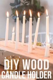 Wooden block primitive snowman candleholder handcrafted. Gorgeous Diy Wood Candle Holder Using An Old Beam Twelve On Main