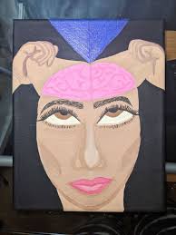 EUC handmade crocheted blanket afghan in red, white and blue. 41x77 inches.