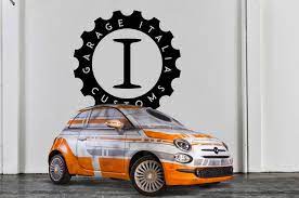 Fiat 500 R2 D2 And Bb 8 By Garage Italia Celebrate Star Wars Premiere Carscoops Fiat 500 Fiat Italia