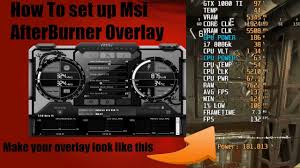 Msi afterburner is quite a popular gpu monitoring and benchmarking tool. Msi Afterburner How To Set Up Osd Detailed Fps Cpu Gpu Usage Power Draw More Youtube