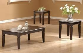3 Pcs Coffee Table Set By Poundex 219 00 Espresso Color Finish Solid Wood And Veneers Construction Coffee Table Coffee Table Setting Coffee And End Tables