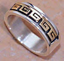 Hopi Wedding Symbol 14k Gold And Sterling Silver Ring Indian Rings Wedding Rings Unique Rings With Meaning