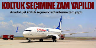 Anadolujet Koltuk Secim Ucretlerini Artirdi