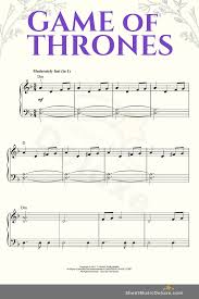 Game Of Thrones Theme Song Easy Piano 1 Best Sheet Music Easy Piano Sheet Music Piano Sheet Music Sheet Music