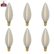 A candelabra (plural candelabras) or candelabrum (plural candelabra or candelabrums) is a candle holder with multiple arms. Royal Designs Silk Wrapped Candelabra Torpedo Shaped Decorative Indoor Outdoor Small Base Dimmable Led Light Bulb Set Of 6
