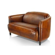 Banquette 2 places velours, austin ampm. Canape Club Cuir Marron Vintage 2 Places Orsay