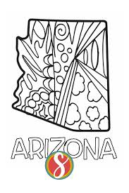 The set includes facts about parachutes, the statue of liberty, and more. Free Arizona Printable Coloring Page Activities Stevie Doodles Free Printable Coloring Pages