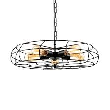 Check spelling or type a new query. Retro Style 5 Light Ceiling Fan Shape Led Hanging Pendant With Cage Beautifulhalo Com