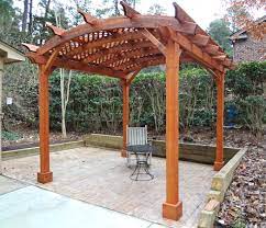 Arched Pergola Kits Redwood Arched Garden Pergolas Outdoor Pergola Pergola Plans Pergola