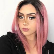 Black And Pink Wig Short Pin On Color Wig