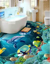 Aliexpress Com Buy 3d Floor Wallpaper Custom 3d Floor Mural Painting The Underwater World Murals For Tv Floo Epoxy Floor Designs 3d Flooring Floor Wallpaper