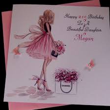 40th Birthday Card For My Daughter Handmade Birthday Card Personalised 16th 21st 40th Daughter Sister Niece Cousin Home Furnit 21st Birthday Cards Birthday Card Design Diy 40th Birthday Cards