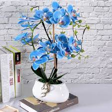 Settled within a clear vase, the 24 in. China Fake Flowers Artificial Potted Orchid Flowers Artificial Orchid Floral Arrangements China Artificial Flowers And Silk Flowers Price
