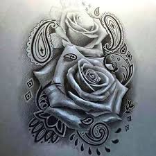 Bite The Bullet Rose Tattoo Rose Tattoo In Chicano Style Chicano Style Tattoo Tattoo Designs Chicano Art Tattoos