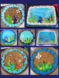 Happy Birthday Cookie Cake Ideas Underwater Cakes Cookie Cake Designs Giant Chocolate Chip Cookie Cookie Cake Decorations