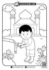 Gambar mewarnai muslim masjid dan anak dengan crayon bagus banget. Mewarnai Gambar Anak Muslim