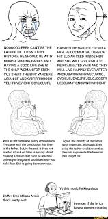 Victoria's father died when she was a baby. Noooooo Eren Can T Be The Father He Doesn T Love Historia He Should Be With Mikasa Making Babies And Having A Good Life She Is The Only Woman For Eren Cuz She Is