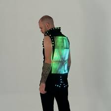 Led Light Up Screen Jacket Clothing Glow Stage Rock Wear Etsy