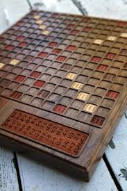 Custom Walnut Scrabble Board Scrabble Board Wooden Board Games Custom Board Games