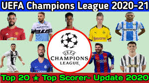 In table you find player matches, goals, assist, penalty goals and points in canadian classification. Uefa Champions League 2020 21 Top Scorer Uefa Champions League Top 20 Top Scorer List Update 2020 Youtube