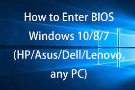 The bios (basic input output system) controls communication between system devices such as the disk drive, display, and keyboard. How To Enter Bios Windows 10 8 7 Hp Asus Dell Lenovo Any Pc