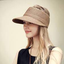 Women Summer Wide Brim Empty Top Caps Casual Foldable Visors Beach Straw Hat Hats For Women Fashion Hat Fashion