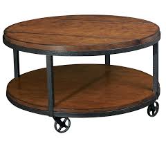 Castered Industrial Round Coffee Table Coffee Table With Wheels Coffee Table Wood Round Cocktail Tables