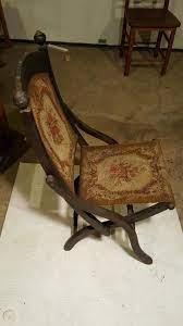 These comfy, dependable folding lawn chairs in this review. 1 Antique E W Vaill Wood Fabric Folding Chair Patented April 22 1873 1825732737