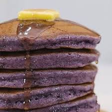Ube Pancakes Recipe Yummly Recipe Ube Recipes Ube Pancake Recipe Food