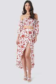 See more ideas about fashion, outfits, clothes. Floral Patterned Skirt Blouse Set Weiss Na Kd Com