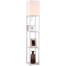 Brightech Maxwell Led Usb Shelf Floor Lamp Mood Lighting For Your Living Room And Bedroom Shade Diffused Light So Floor Lamp With Shelves Lamp Floor Lamp