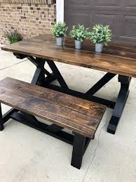 6ft Farmhouse Table Etsy Farmhouse Picnic Table Picnic Table Makeover Outdoor Picnic Tables