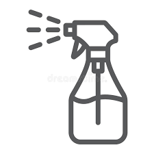 Foggy Spray Line Icon Liquid And Fluid Spray Bottle Sign Vector Graphics A L Aff Liquid Fluid Bottle Icon Line Icon Bottle Signs Linear Pattern