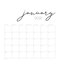 We have 10 cute designs for you to choose from. Free Printable 2021 Minimal Calendar The Cottage Market