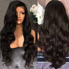 Make wavy hair your signature look and achieve sultry style, whatever the occasion. Black Curly Wavy Brazilian Remy Human Hair Body Wave No Lace Front Hair Wigs Shopee Malaysia