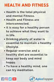Think of five important steps to maintaining a healthy lifestyle. Healthandfitnessspeech Aplustopper Health And Fitness Speech Health Fitness Regular Exercise