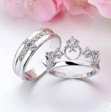 Extraordinary Sweetheart Crown And Cross His And Her Couple Wedding Rings Aneis Bonitos Aneis Fofos Anel Dos Sonhos