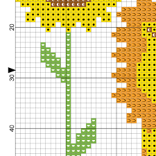 lion and sunflowers cross stitch pattern